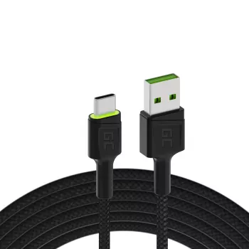 Green Cell KABGC13 USB kábel USB 2.0 2 m USB A USB C čierna