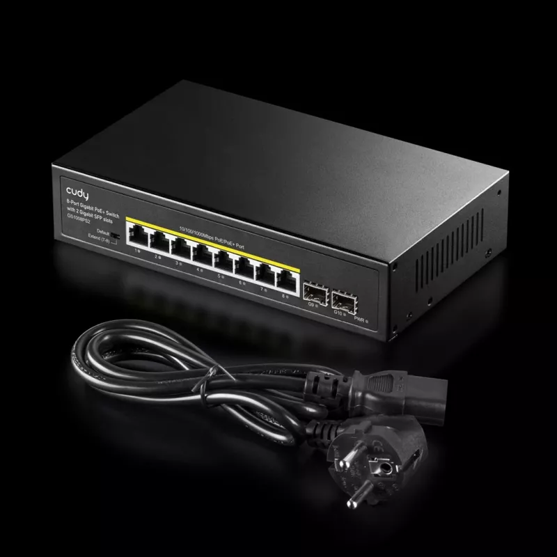 Nespravovaný switch Cudy GS1008PS2 Gigabit Ethernet 8 portov PoE