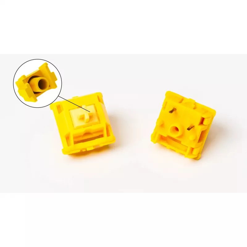 Sada mechanických klávesových spínačov Keychron Gateron Cap V2 zlatá žltá G32 — 110 spínačov