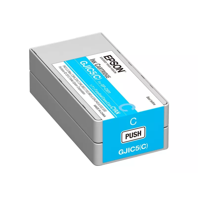 Epson GJIC5(C): atramentová kazeta pre ColorWorks C831 (azúrová) (minimálne množstvo objednávky=10)