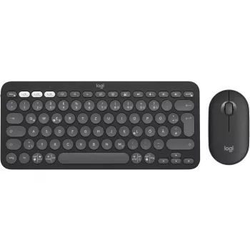 Logitech Pebble 2 Combo bezdrôtová klávesnica a myš QWERTZ Deutsch grafitová