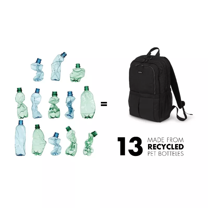 Batoh DICOTA D31696 Čierny Polyetyléntereftalát (PET)