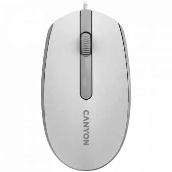 CANYON myš M-10 kábel biela sivá