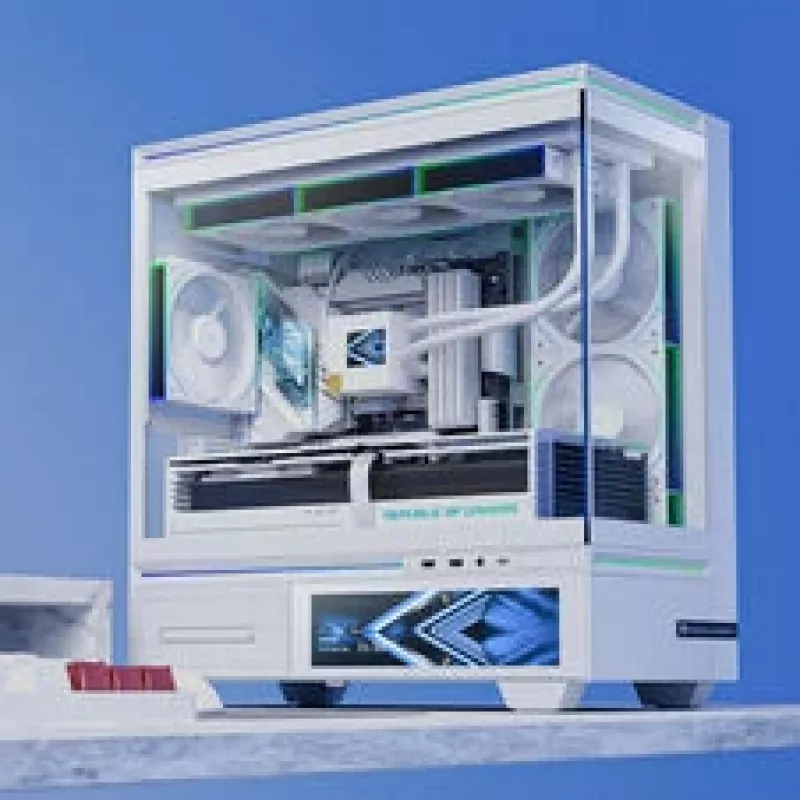 Thermalright TL-M10 Vision PC skriňa, Mini skriňa, mATX, RGB, tvrdené sklo – biela
