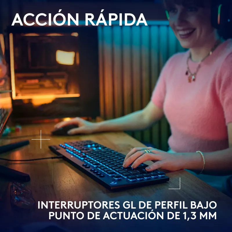 Káblová mechanická herná klávesnica Logitech G915 X čierna s RGB osvetlením