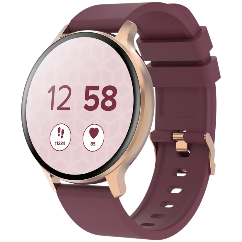 Smart hodinky Badian SW-68 rose-gold red 45mm EN