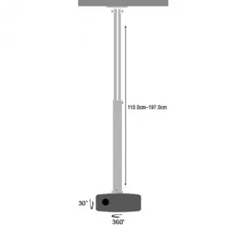 Techly ICA-PM-104XL stropný držiak na projektor strieborný