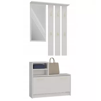 Šatníková skriňa Top e shop VERA kašmírová GS1 — 1800×850×240 mm, otočné dvere, zrkadlo, 1 polica, 6 hákov