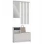 Šatníková skriňa Top e shop VERA kašmírová GS1 — 1800×850×240 mm, otočné dvere, zrkadlo, 1 polica, 6 hákov