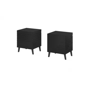 Nočný stolík cama meble NOVA 44x40x52 cm čierna matná — 1 zásuvka, rám 16 mm