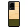 Puzdro na telefón Man and Wood Galaxy S20 Ultra bambus čierna — ochranná zadná strana, prírodná bambusová vložka