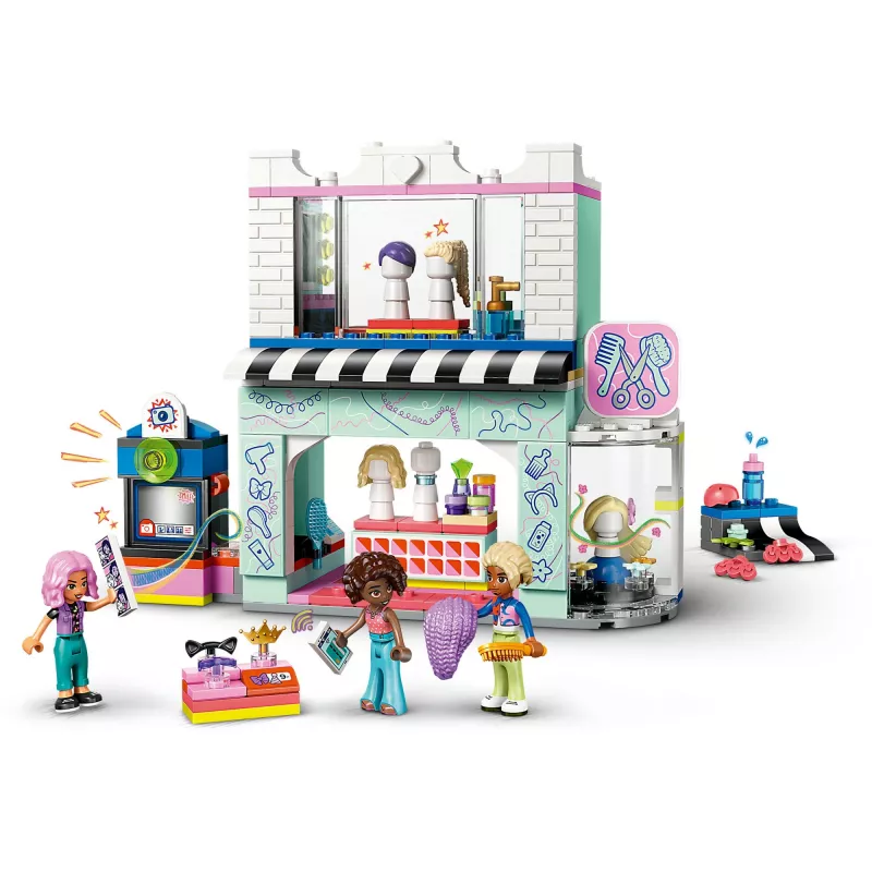 LEGO Friends herný set Kaderníctvo a obchod s dekoráciami 42662 – mini bábiky, salónna scéna, príslušenstvo