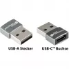 Good Connections adaptér USB 2.0 konektor samec A na USB-C konektor samica hliníkové puzdro sivá (USB-AD203)