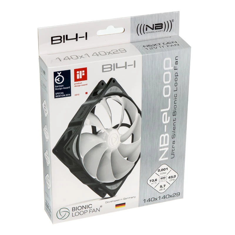 NOISEBLOCKER NB-eLoop ventilátor B14-1 140mm čierny