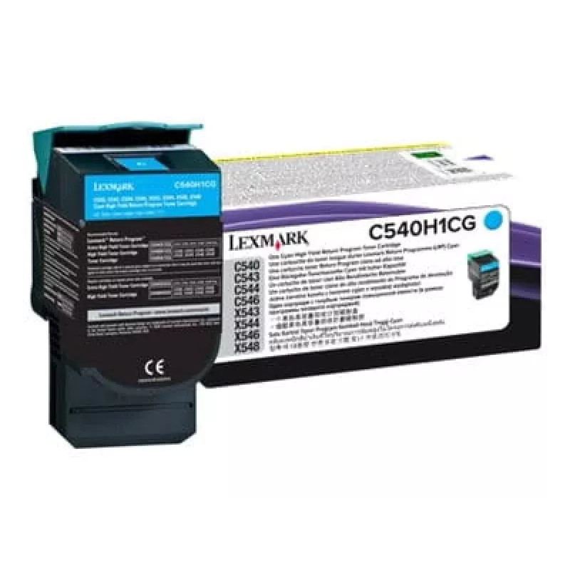 Lexmark C540H1CG tonerová kazeta pre C540/C543/C544/C546, azúrová, vysoká výťažnosť, 2000 strán