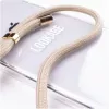 Obal cez rameno Lookabe loo007 zlatý nude pre iPhone 7/8 Plus – prenosné puzdro na telefón s pásikom