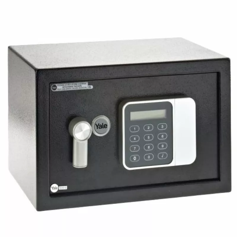 Samostatne stojaci trezor Yale YSG/200/DB2 — oceľ, číselný zámok, 8,6 l, 310×200×200 mm, čierny
