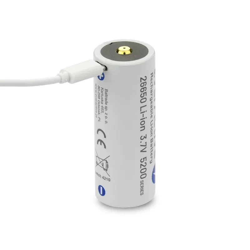 Nabíjateľná batéria everActive EV26650-52M 3,7V 5200mAh s Micro-USB nabíjaním