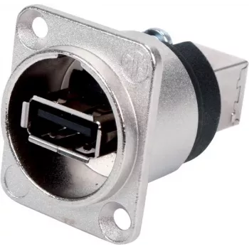 Neutrik - USB adaptér - USB (W) na USB Type-B (W) - USB 2.0 - nikel
