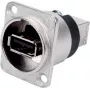 Neutrik - USB adaptér - USB (W) na USB Type-B (W) - USB 2.0 - nikel
