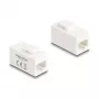 Keystone modul DELOCK 90639 – plochý RJ-45 modul, biely, 16,2×30×20,5 mm