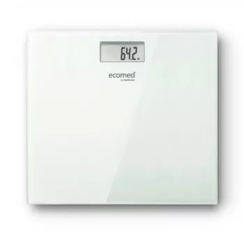 Ecomed by Medisana PS-72E osobná váha – 150 kg, sklenená plošina, biela