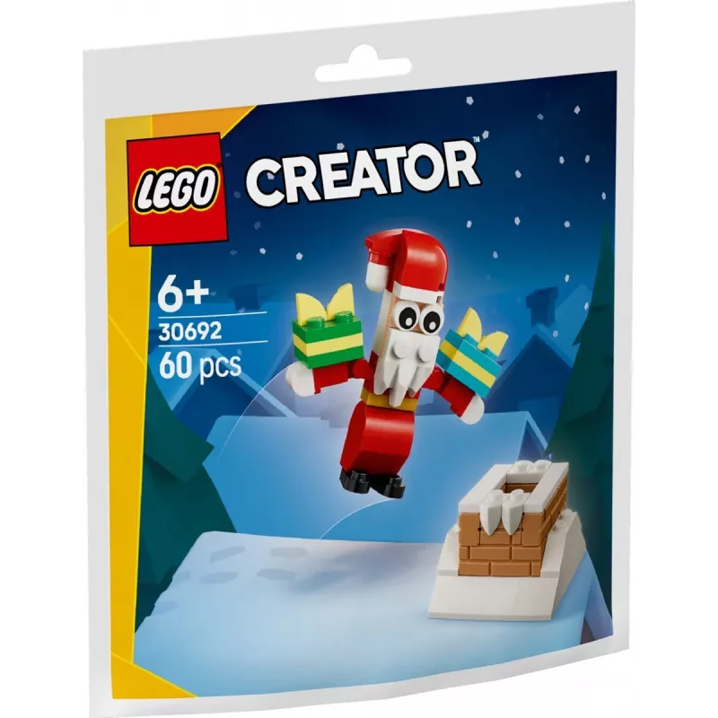 Stavebnica LEGO Santa's Chimney Polybag 30692 – mini vianočná stavebnica