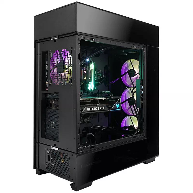 InWin Modfree Deluxe Big-Tower tvrdené sklo - čierna