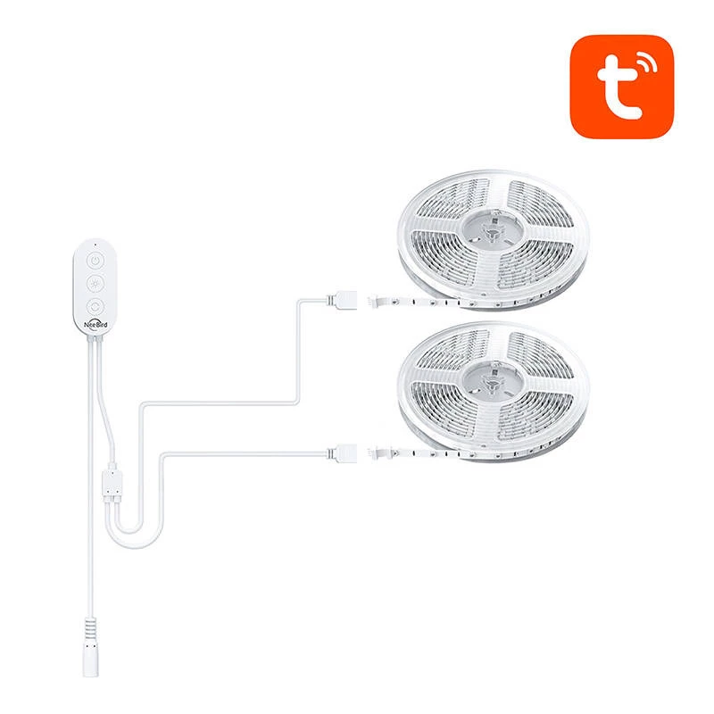LED svetelný pás NiteBird SL3 od gosund | nitebird — Smart WiFi RGB, 2×5 m, Tuya