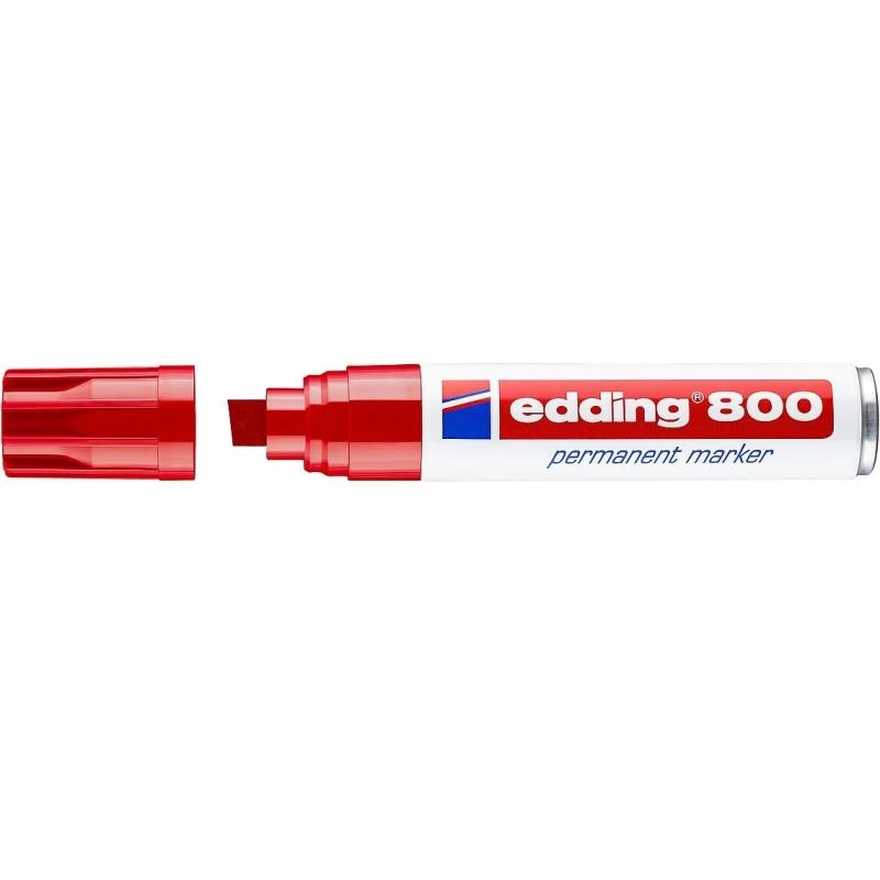 Permanentný marker Edding 800 klinový hrot červený