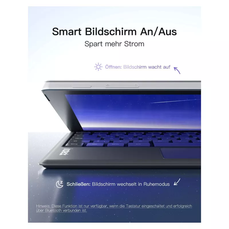 inateck klávesnica Surface sivá, Sureface GO 1-4 Com. QWERTZ