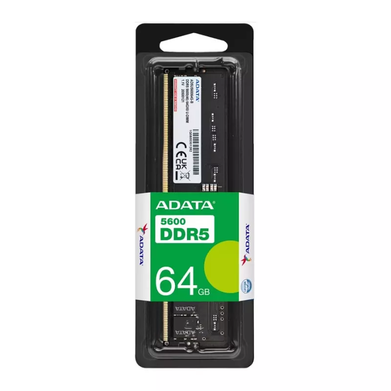ADATA AD5U560064G-S pamäťový modul 64 GB 1 x 64 GB DDR5 5600 MT/s 288-pinový DIMM