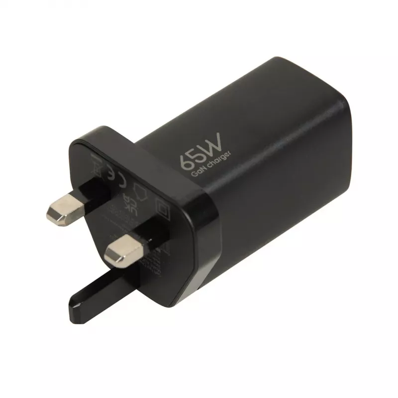 iBOX C-65 čierny, univerzálna GaN 65 W nabíjačka s UK konektorom