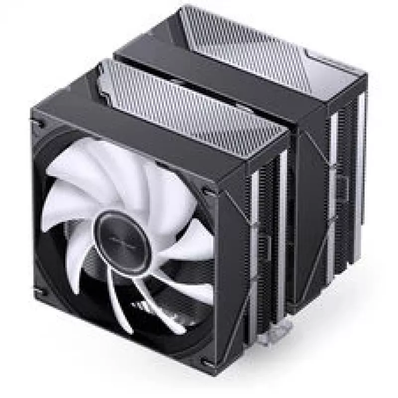 CPU chladič Jonsbo CA80 Dual-Tower, 2×120mm PWM ventilátory, ARGB, čierny