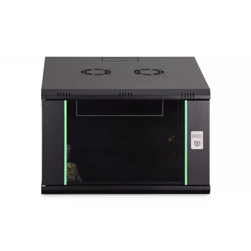 Nástenný 19-palcový rack DIGITUS Dynamic-N DN-37103 — 7U, 600x600 mm, IP20, nezmontovaný, čierny