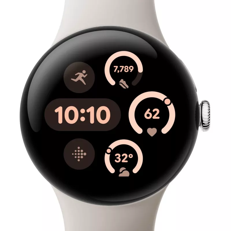Google Pixel Watch 3 AMOLED 41 mm digitálny dotykový displej strieborná Wi-Fi GPS (satelit)