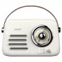 Prenosné rádio SAVIO RS-02 — analógový FM tuner, Bluetooth 5.3, napájanie USB, 3 W, biela