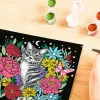 Sada maľovania podľa čísel Ravensburger CreArt Pixie Cold Cat (model 25855) – maliarska sada na plátno