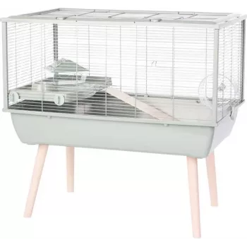 Klietka ZOLUX Neolife 80 zelená pre škrečky – kov/plast, 780×480×750 mm, rozostup mreží 9 mm