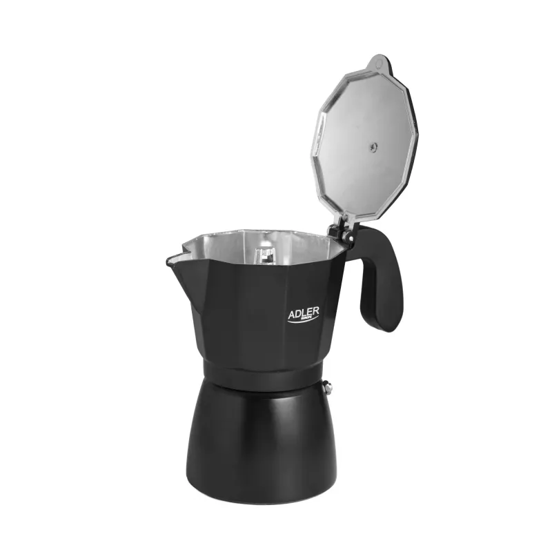 Espresso stroj Adler AD 4421 — 15 bar pumpa, čierne puzdro