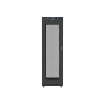 Lanberg FF01-6842-23BL 19" voľne stojaca rack skriňa 42U 600x800x2127,5 mm, sieťové dvere, LCD, 4 ventilátory, flat pack, 800 kg, IP20, zámok, kolieska, čierna