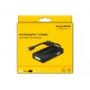 DeLOCK Mini DisplayPort 1.2 na VGA HDMI DVI Audio 4K pasívny čierny