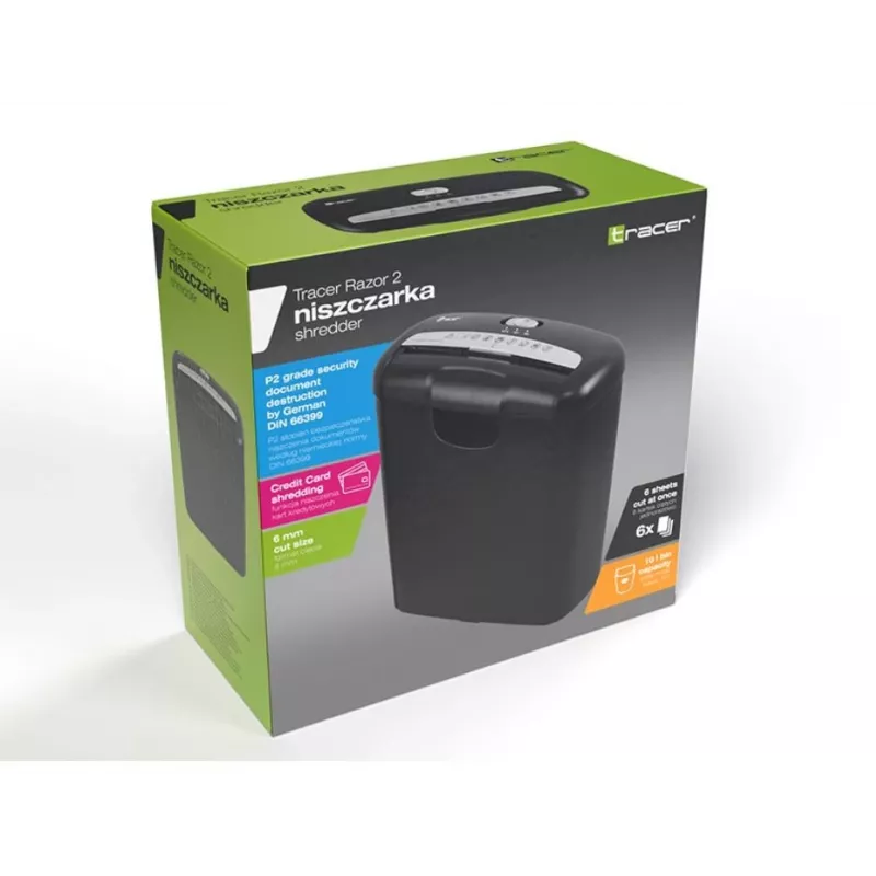 Tracer Razor 2 skartovačka pásový rez 70 dB čierna