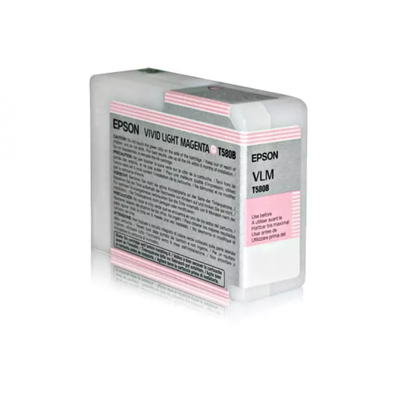Epson Singlepack Vivid Light Magenta T580B00, Vivid light Magenta, pigmentový atrament, 80 ml, 1 ks