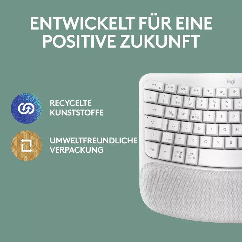 Logitech Wave Keys pre Mac klávesnica QWERTZ nemecká biela