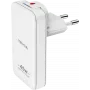 nevox 45 W Dual Slim GaN nabíjačka USB-C/USB, EU/US, biela (2479)