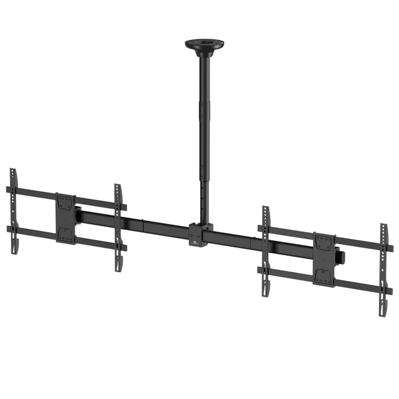 Stropný držiak MACLEAN MC-111 B pre dva televízory, max. zaťaženie 2×40 kg, max. VESA 600×400