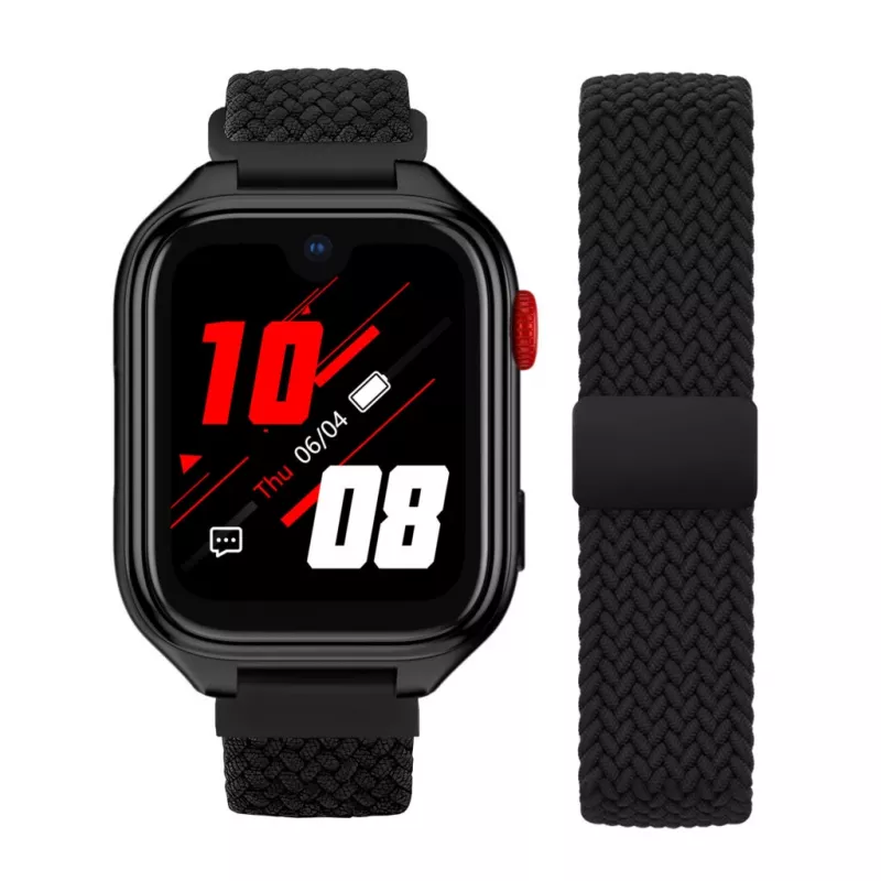 Smartwatch Stelio ST-SWJ102-BK Junior Pro AI 4G čierne – detské wearable zariadenie s 4G konektivitou