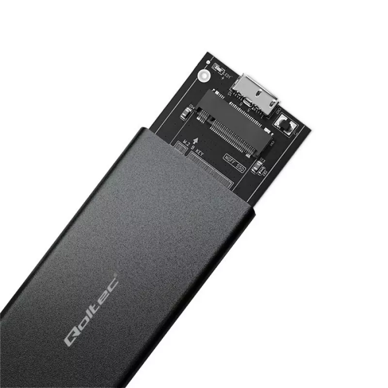 M.2 SATA SSD puzdro QOLTEC 51854 USB 3.0 bez nástrojov