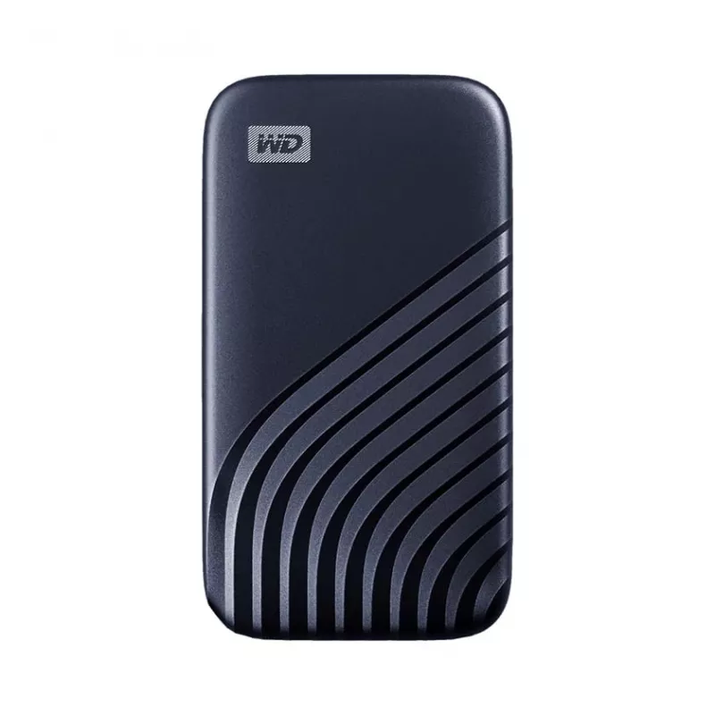 WD My Passport SSD WDBAGF0010BBL - SSD - šifrovaný - 1 TB - externý (prenosný) - USB 3.2 Gen 2 (USB-C konektor) - 256-bit AES - polnočná modrá